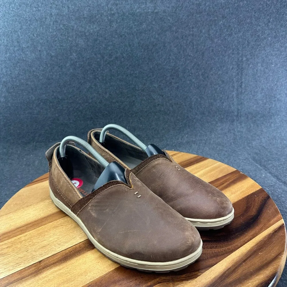 Merrell Ashland Womens Size 11 Brown Casual Slip On Flats Shoes Loafers J42788